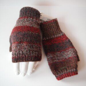 Handmade Fingerless Gloves Mittens Wrist Warmers 100% Wool Size M-L Molticolor